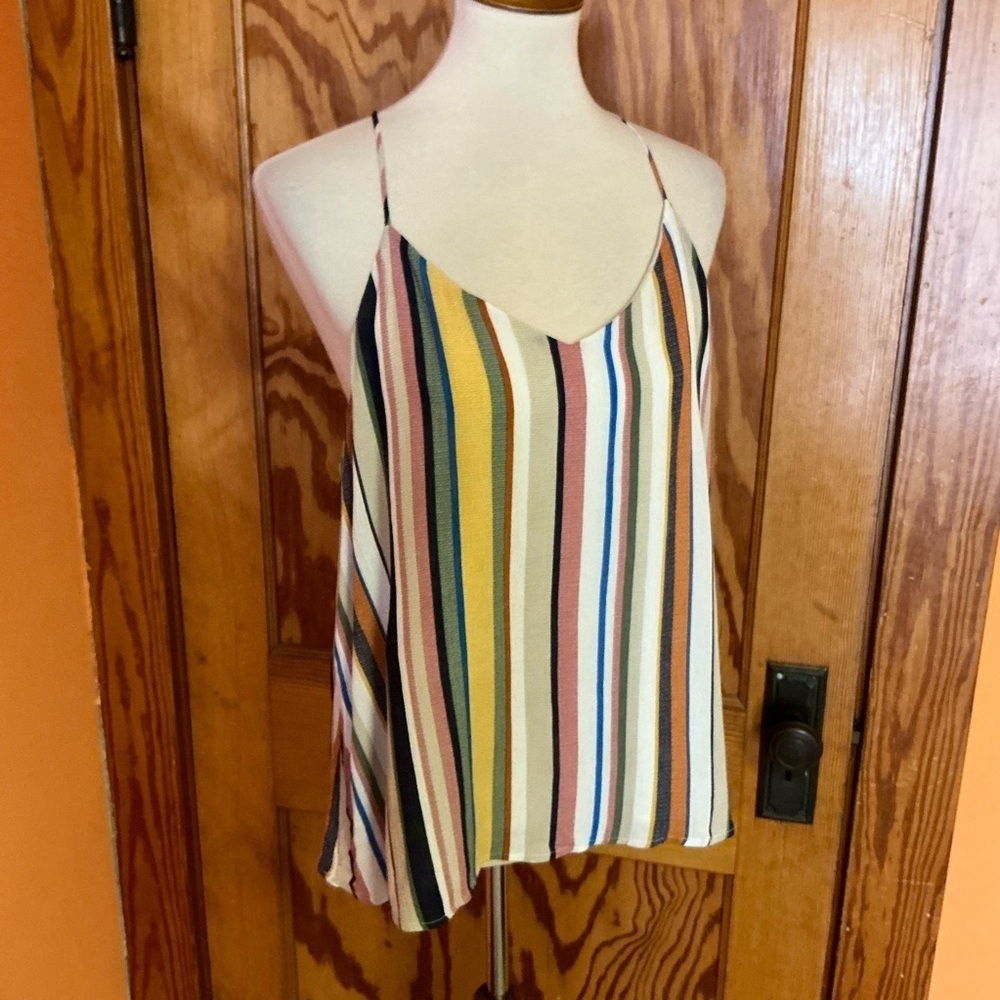 Style Rack Rainbow Striped Racer Back Tank top - Picture 9 of 11